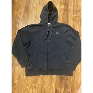 Lacoste Sport Mens Full Zip Hoodie Fleece Sweatshirt SH7609 XL